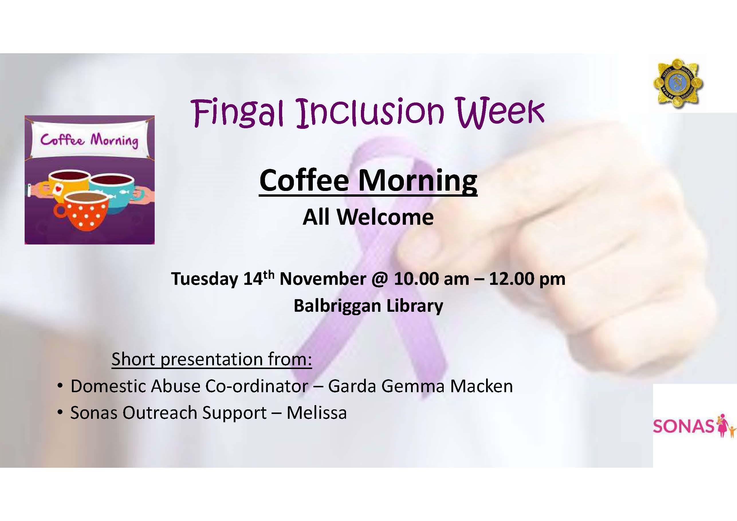Inclusion Week coffee morning 14.11.2023