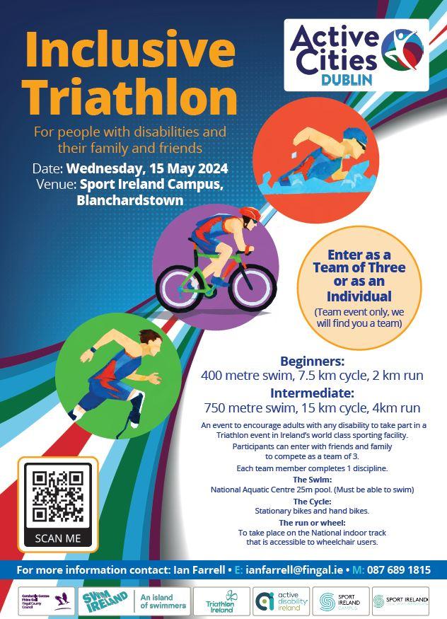 Inclusive triathlon poster May 2024
